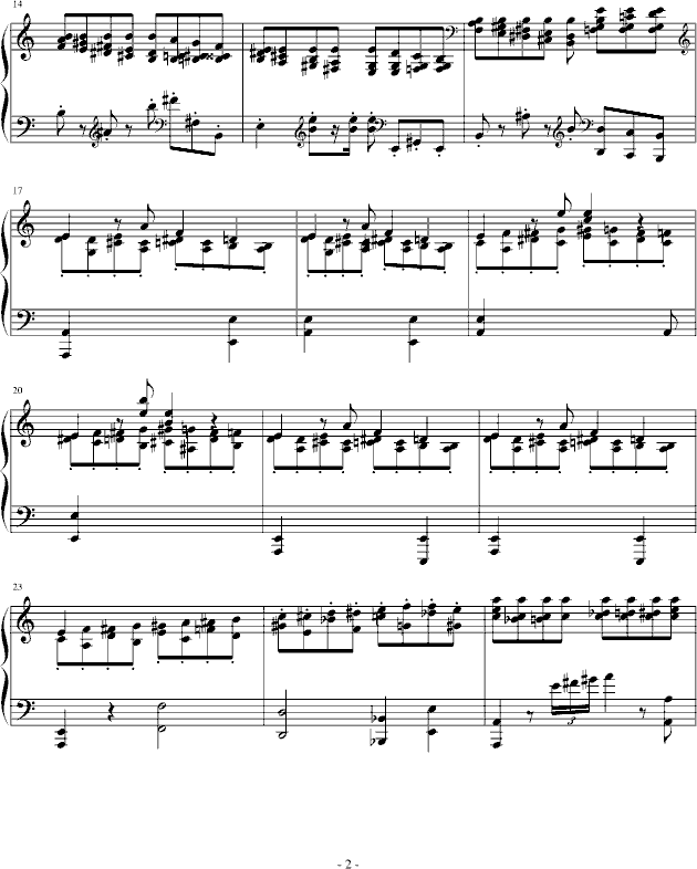第二钢琴奏鸣曲 第二乐章钢琴曲谱（图2）