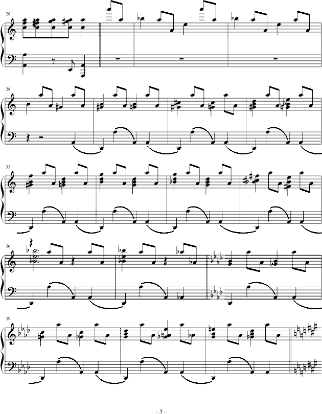 第二钢琴奏鸣曲 第二乐章钢琴曲谱（图3）
