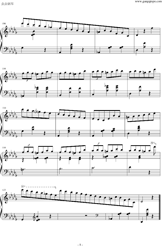 小狗圆舞曲钢琴曲谱（图5）