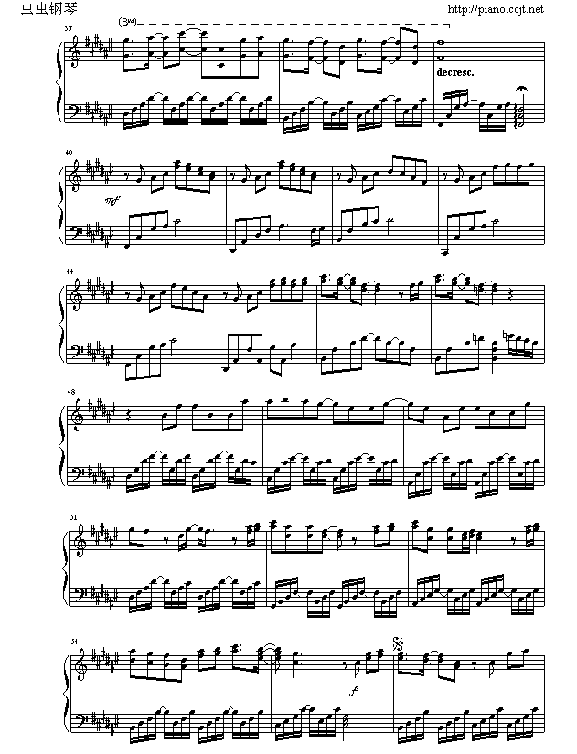 候鸟钢琴曲谱（图3）