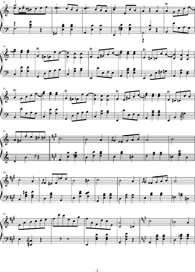 华丽圆舞曲第２首钢琴曲谱（图2）