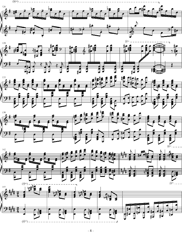 霍洛维兹卡门幻想曲（1927，1968）钢琴曲谱（图8）