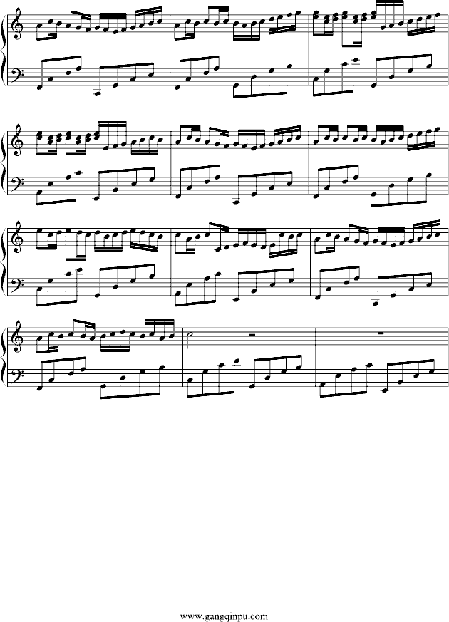 卡农-完美简单版钢琴曲谱（图3）