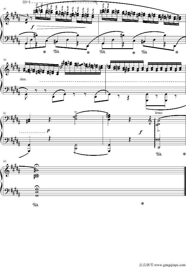 肖邦三度练习曲(op.25 no.6)钢琴曲谱（图8）