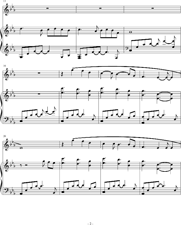 Little Mermaid钢琴曲谱（图2）