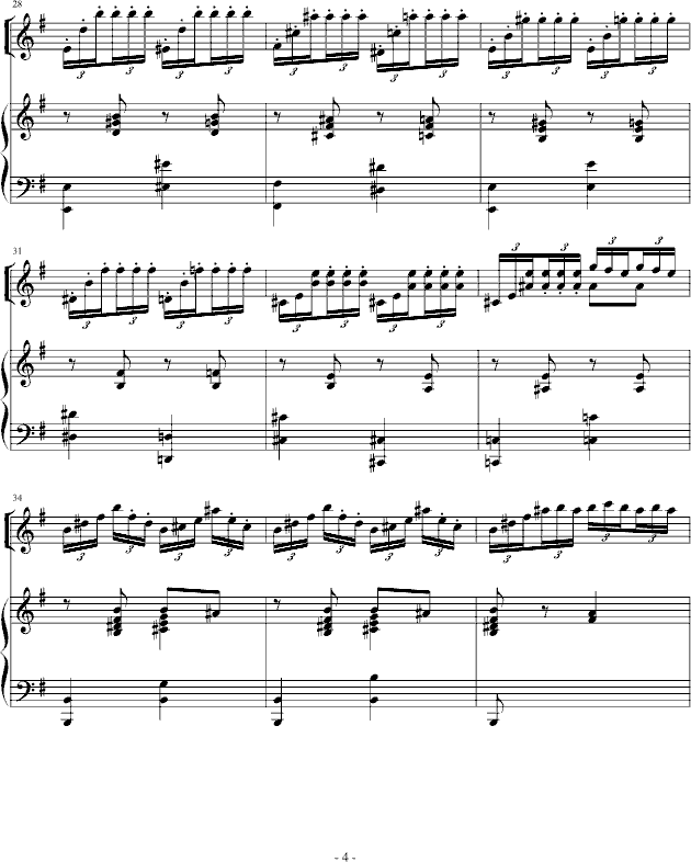 舒伯特的小提琴曲《蜜蜂》钢琴曲谱（图4）
