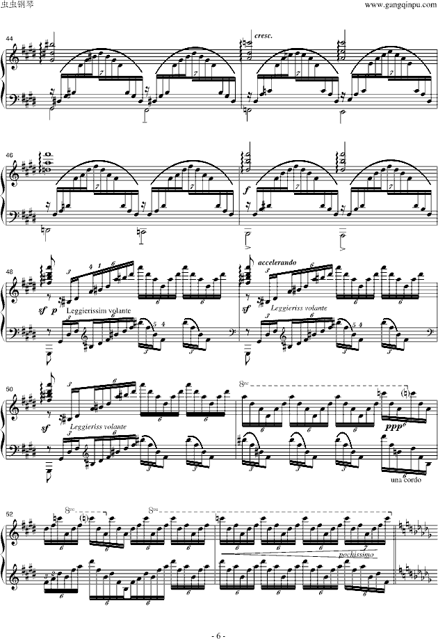 音乐会练习曲《叹息》钢琴曲谱（图6）