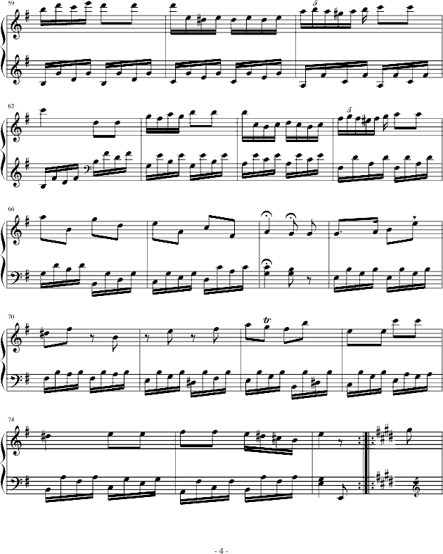海顿钢琴奏鸣曲34-（终乐章）钢琴曲谱（图4）