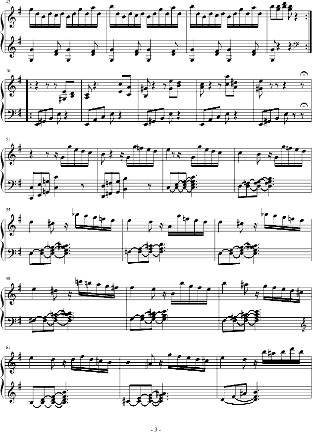 e小调奏鸣曲第一乐章钢琴曲谱（图3）