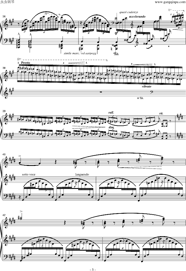 音乐会练习曲《叹息》钢琴曲谱（图5）