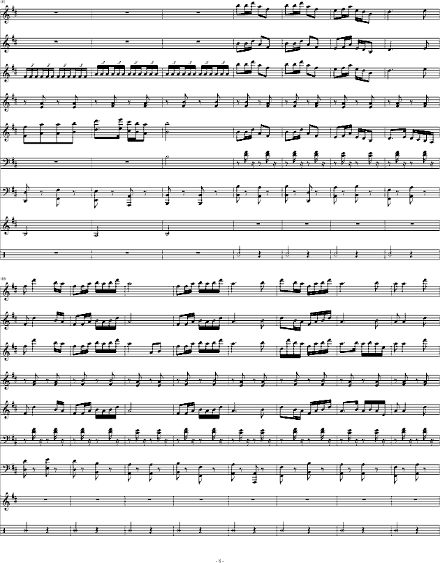 紫竹调（民乐合奏）钢琴曲谱（图8）