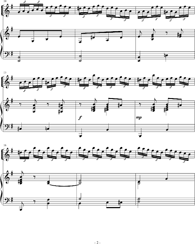 舒伯特的小提琴曲《蜜蜂》钢琴曲谱（图2）