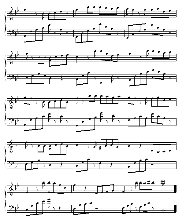 风筝与风钢琴曲谱（图4）