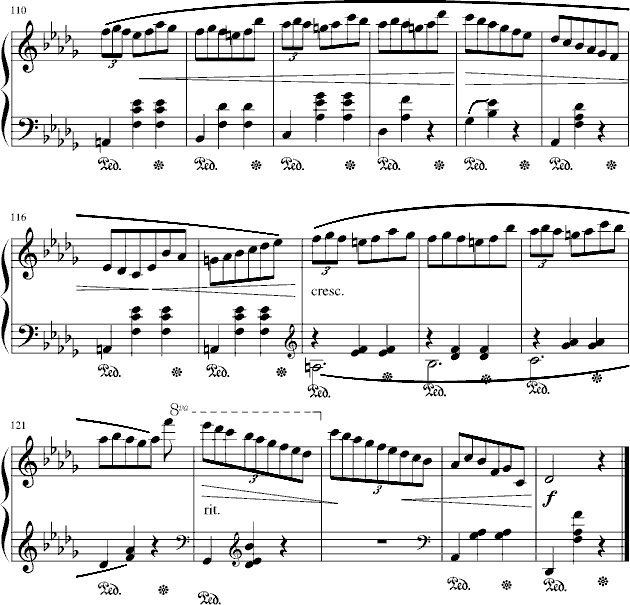 华丽的降D大调圆舞曲-小狗钢琴曲谱（图5）