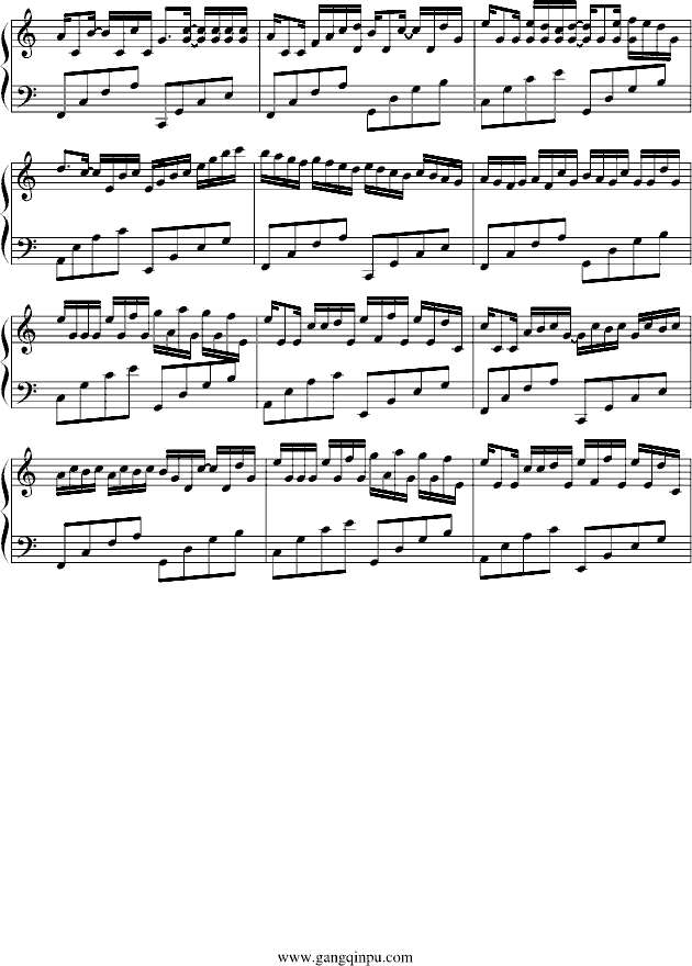 卡农-完美简单版钢琴曲谱（图5）
