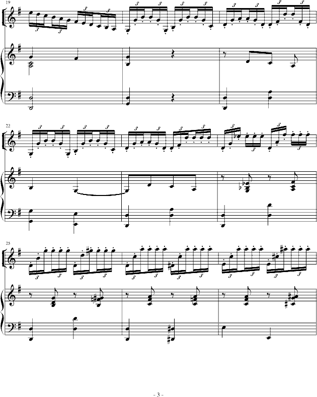 舒伯特的小提琴曲《蜜蜂》钢琴曲谱（图3）