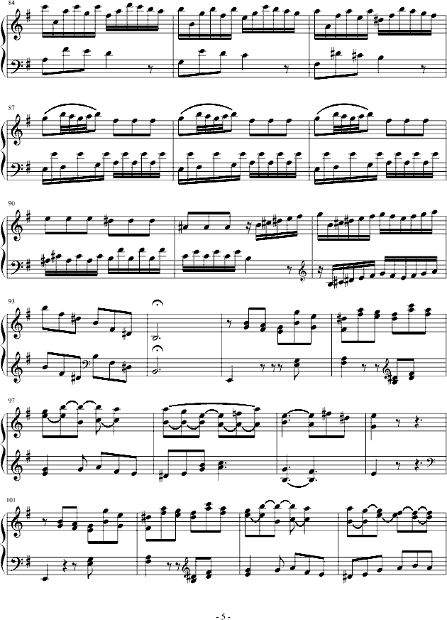 e小调奏鸣曲第一乐章钢琴曲谱（图5）