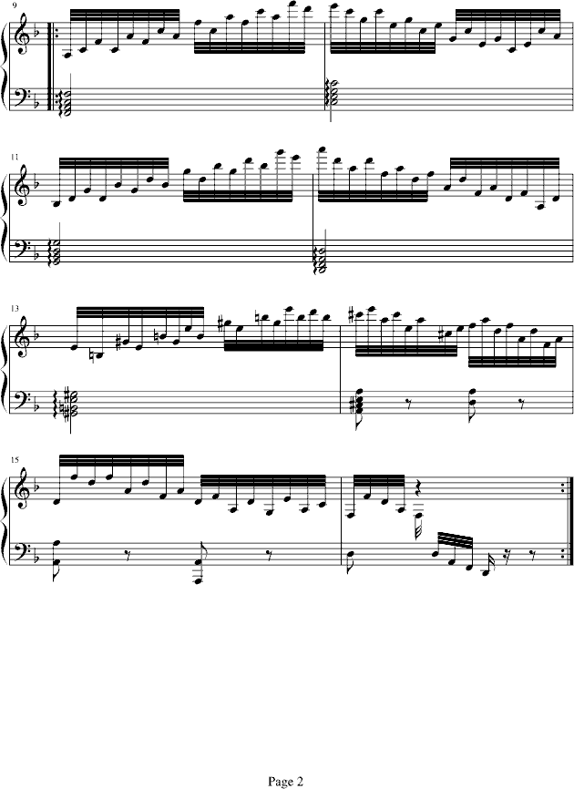 练习曲-大海的波涛钢琴曲谱（图2）
