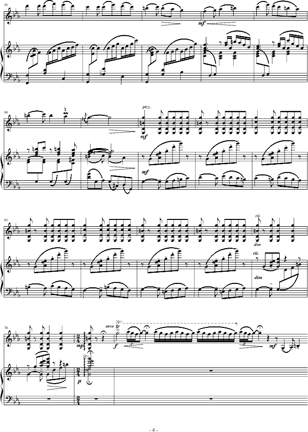 阳光照耀着塔什库尔干(钢琴+小提琴)钢琴曲谱（图4）