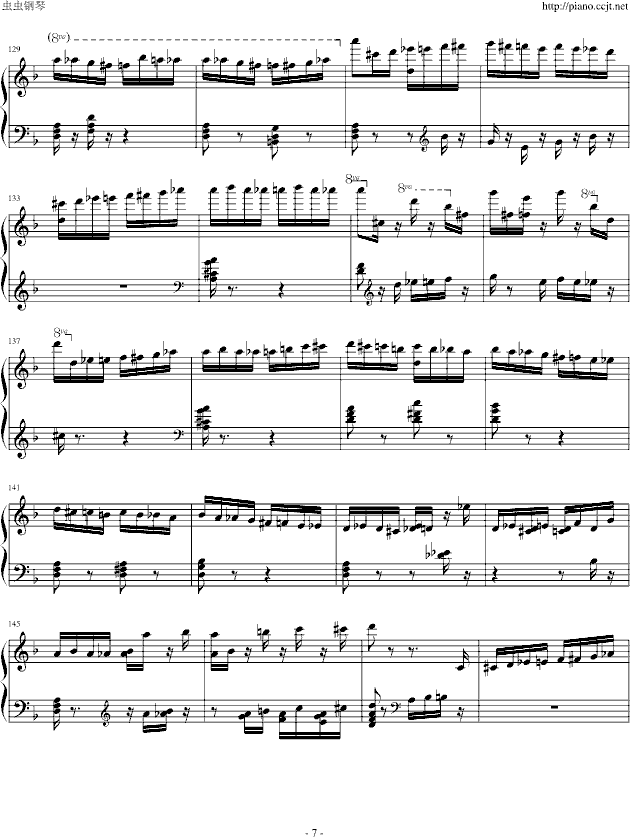 Flight of the Bumble Bee钢琴曲谱（图7）