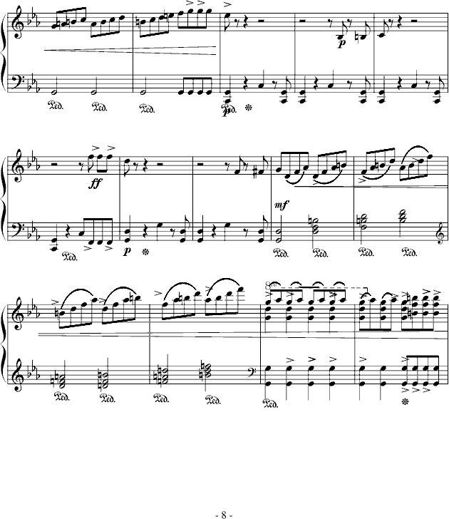 命运80-随风版钢琴曲谱（图8）