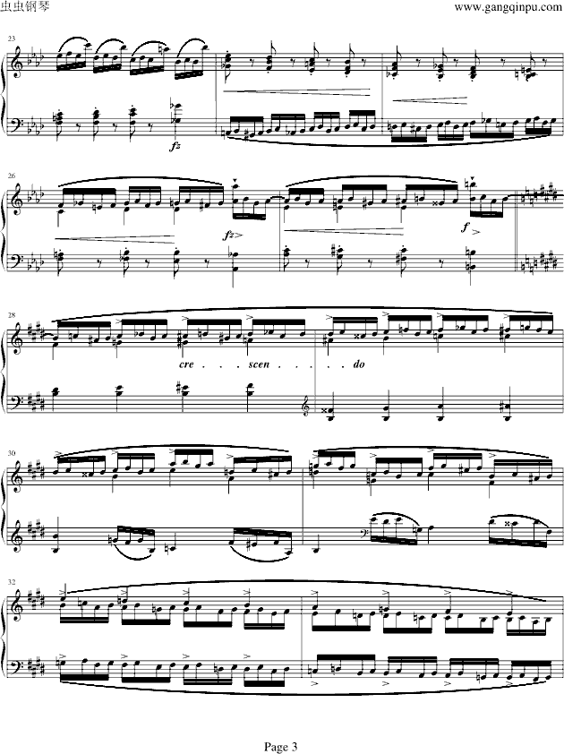 肖邦练习曲op10.4钢琴曲谱（图3）