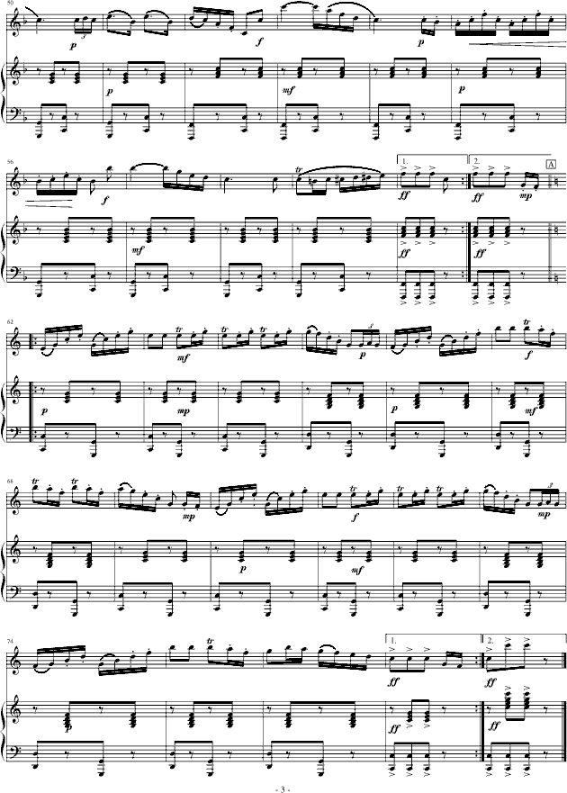 单簧管波尔卡钢琴曲谱（图3）