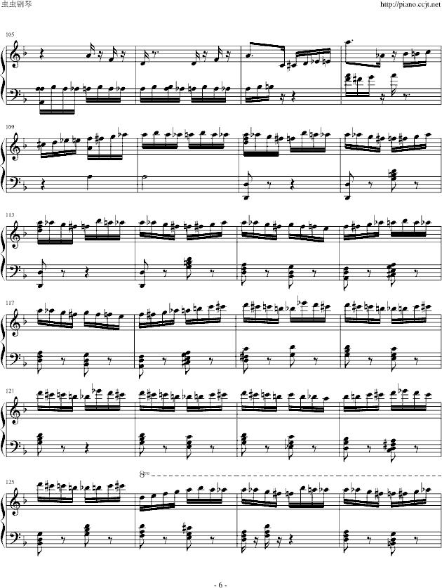 Flight of the Bumble Bee钢琴曲谱（图6）