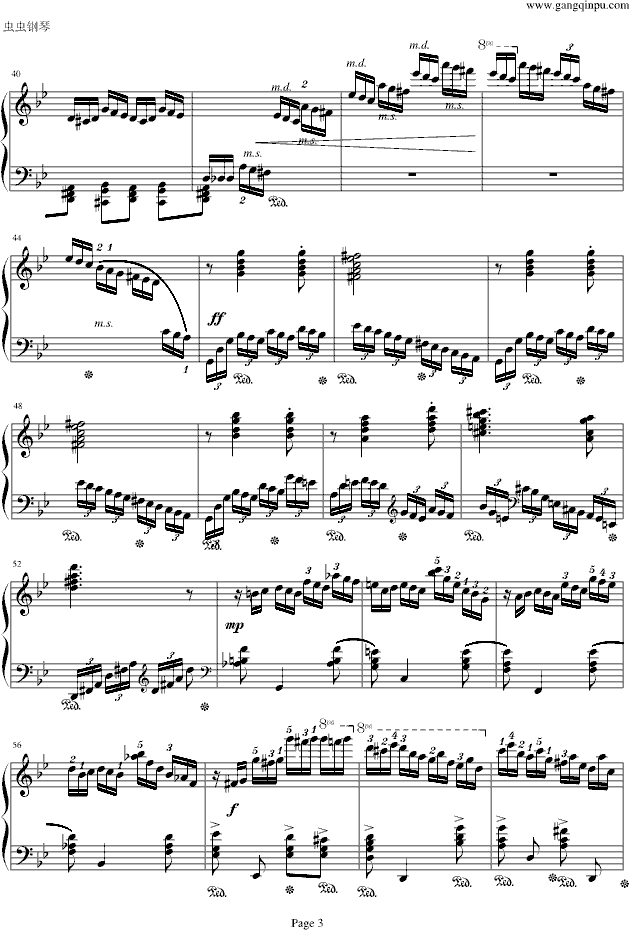 练习曲Op.72 No.2钢琴曲谱（图3）