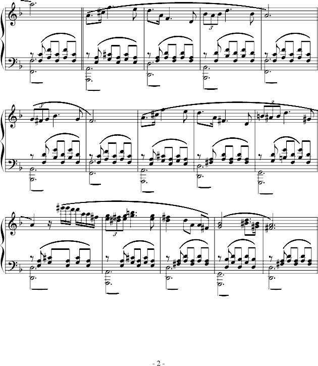 小夜曲-完整钢琴版钢琴曲谱（图2）