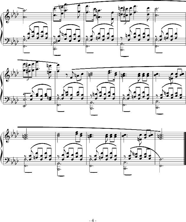 小夜曲-完整钢琴版钢琴曲谱（图4）