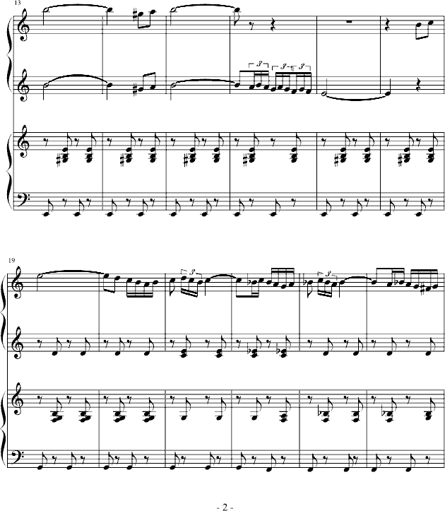 西班牙斗牛舞曲-（四手联弹）钢琴曲谱（图2）