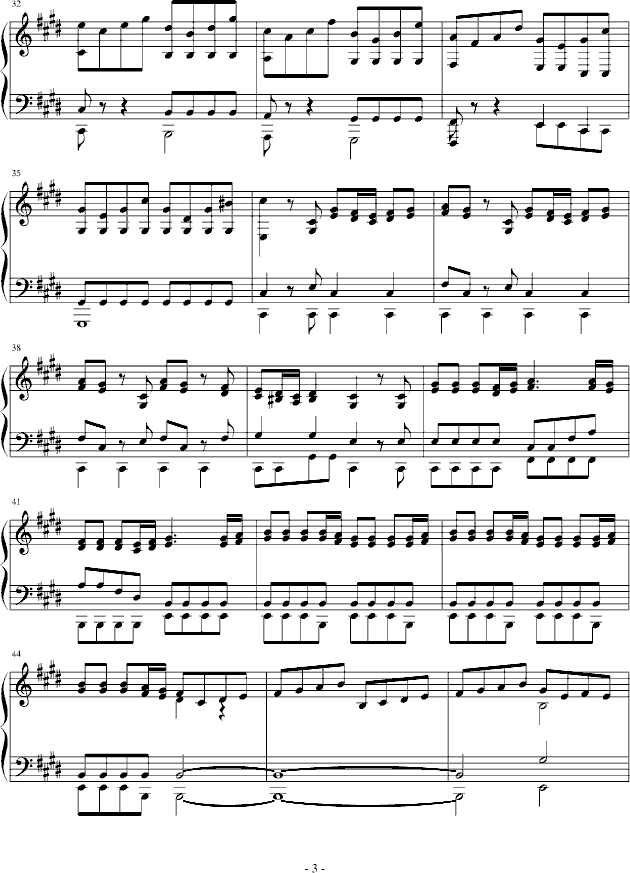 春季交响曲Piano钢琴曲谱（图3）