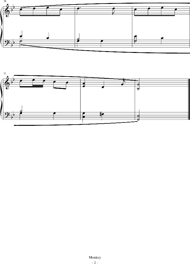 古老的法兰西歌曲钢琴曲谱（图2）