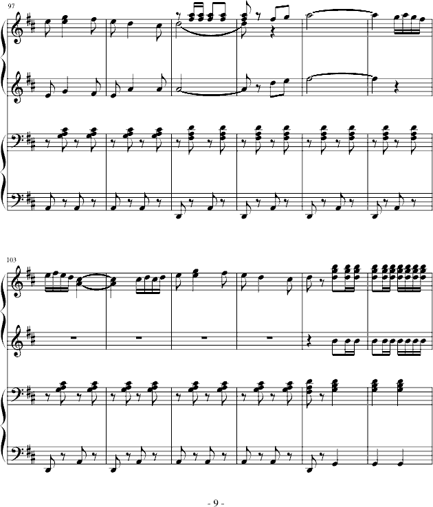 西班牙斗牛舞曲-（四手联弹）钢琴曲谱（图9）