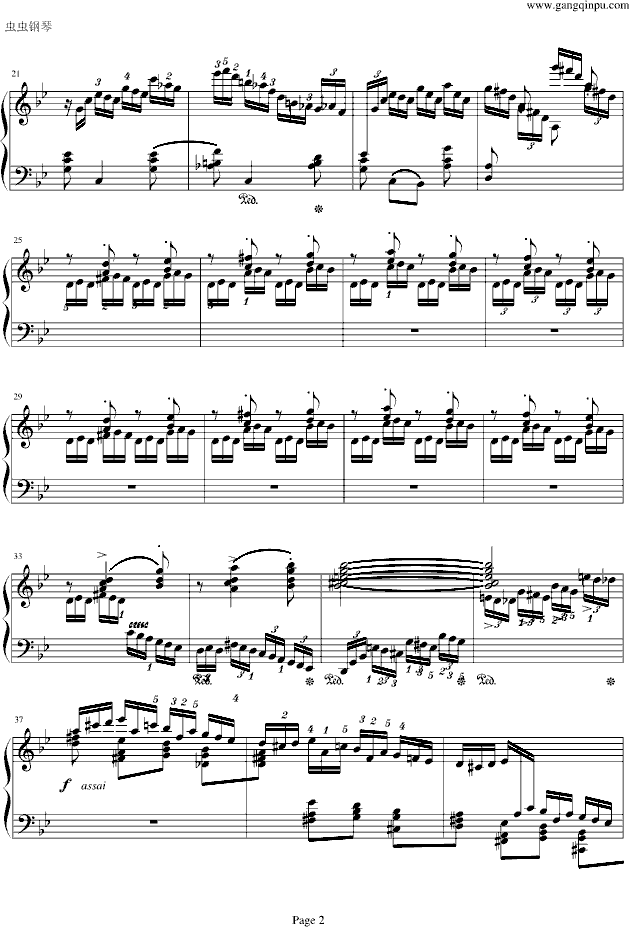 练习曲Op.72 No.2钢琴曲谱（图2）