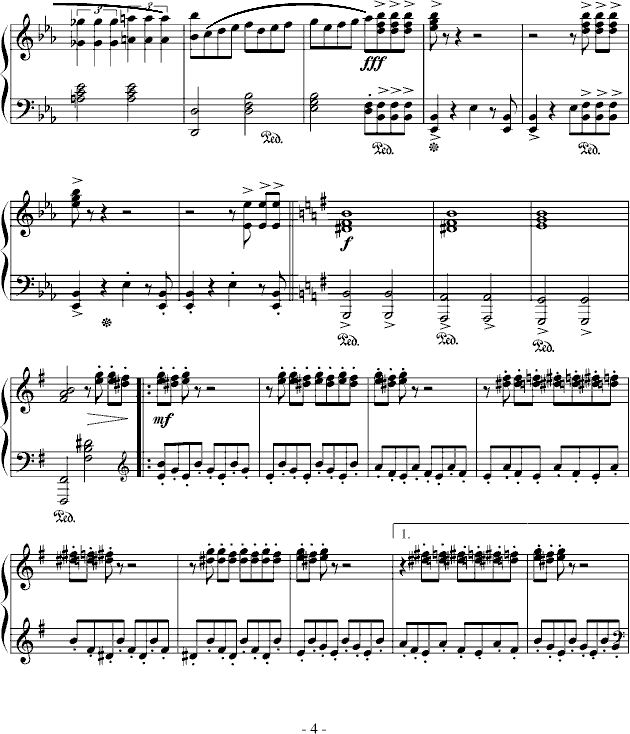 命运80-随风版钢琴曲谱（图4）