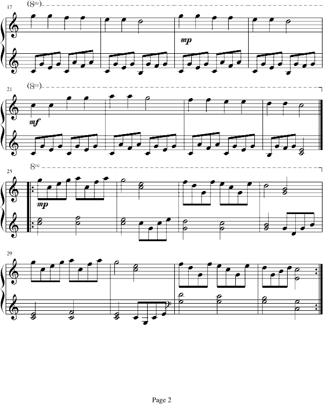 小星星钢琴曲谱（图2）