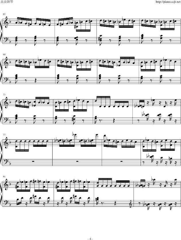 Flight of the Bumble Bee钢琴曲谱（图4）