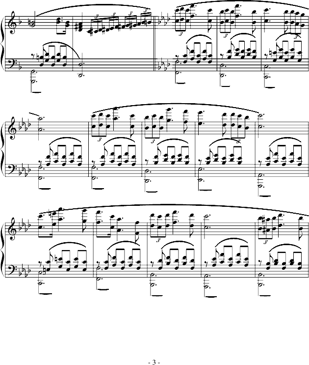 小夜曲-完整钢琴版钢琴曲谱（图3）