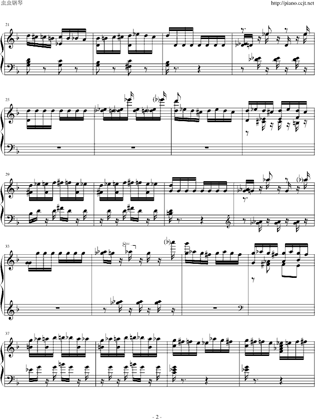 Flight of the Bumble Bee钢琴曲谱（图2）