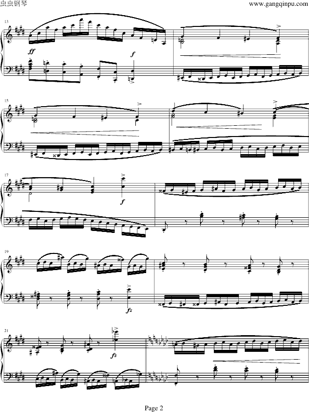 肖邦练习曲op10.4钢琴曲谱（图2）