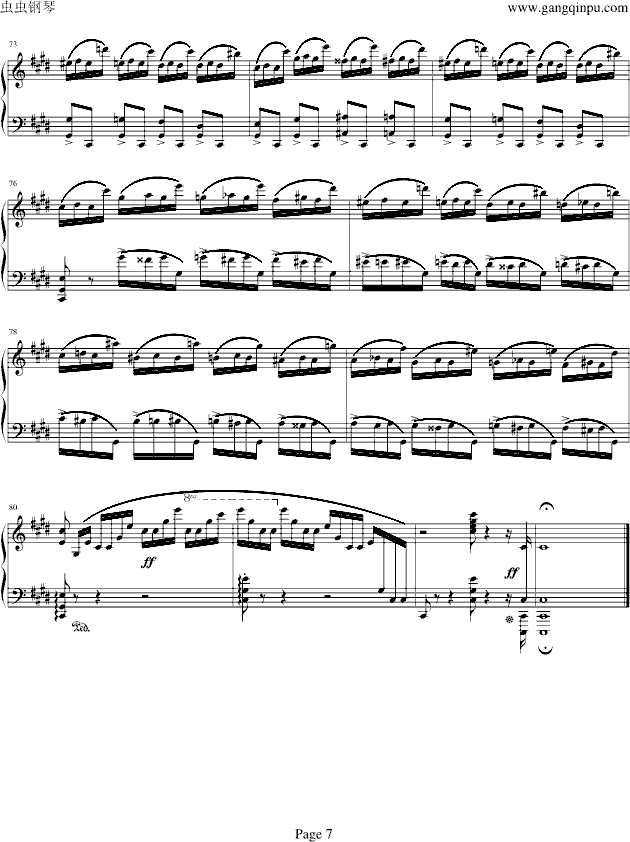 肖邦练习曲op10.4钢琴曲谱（图7）