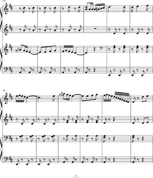 西班牙斗牛舞曲-（四手联弹）钢琴曲谱（图7）