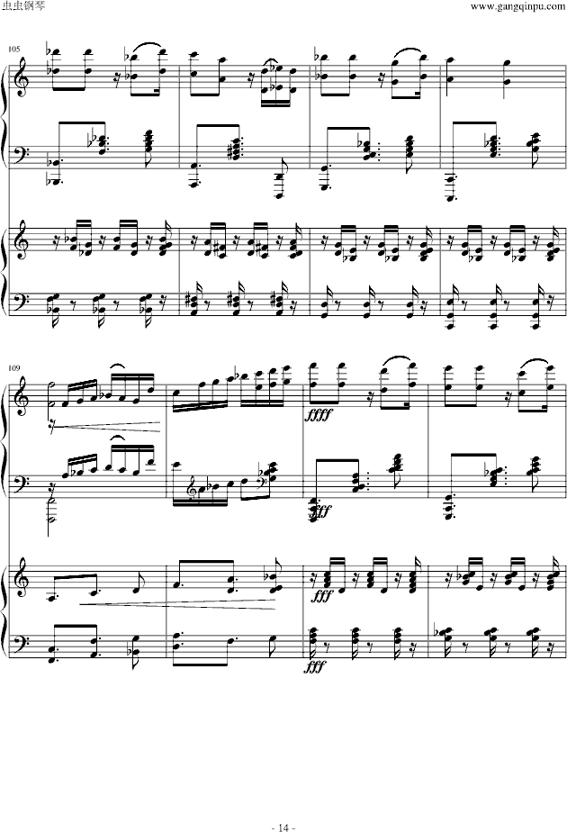爵士双钢琴奏鸣曲第三乐章钢琴曲谱（图14）