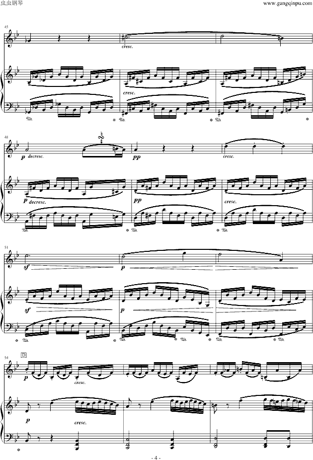 贝多芬-春天奏鸣曲第二乐章钢琴曲谱（图4）