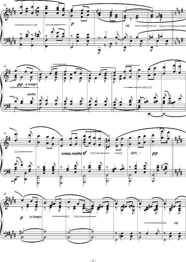 爱之颂钢琴曲谱（图2）
