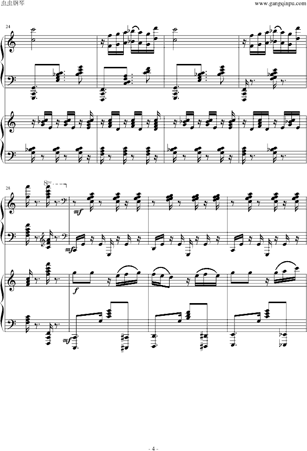 爵士双钢琴奏鸣曲第三乐章钢琴曲谱（图4）