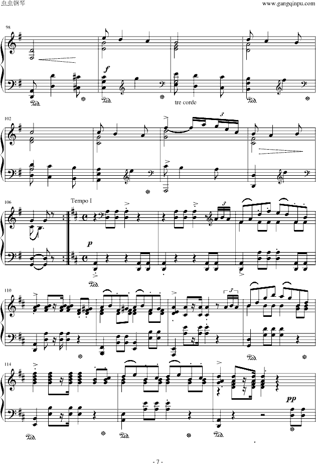 婚礼进行曲钢琴曲谱（图7）