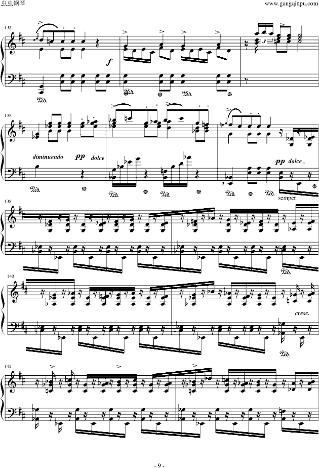 婚礼进行曲钢琴曲谱（图9）